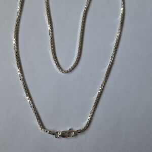 NWOT Sterling Silver Box Link Chain